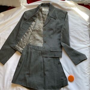 Vintage Laundry Gray Cropped Blazer and Matching Skort.